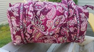 Vera Bradley purple paisley duffle bag